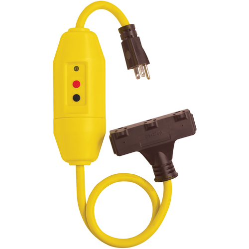 GFCI Protected Tri-Cords, 120 V, 15 A, 2' Cord OSI Industrial Sales