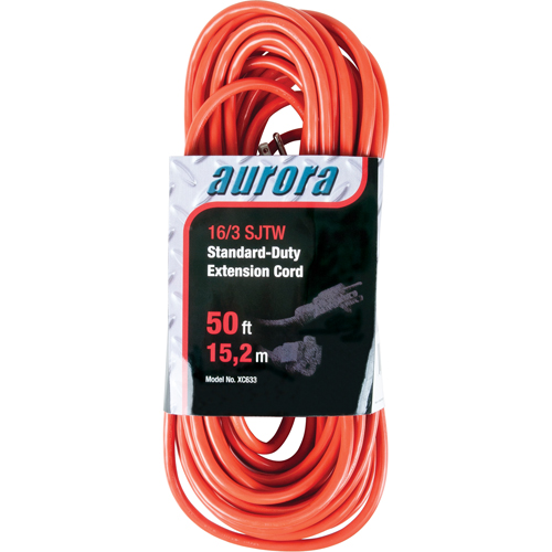 Cordon rallonge, Int&eacute;rieur/ext&eacute;rieur, SJTW, AWG 16/3, 13 A, 50' OSI Industrial Sales