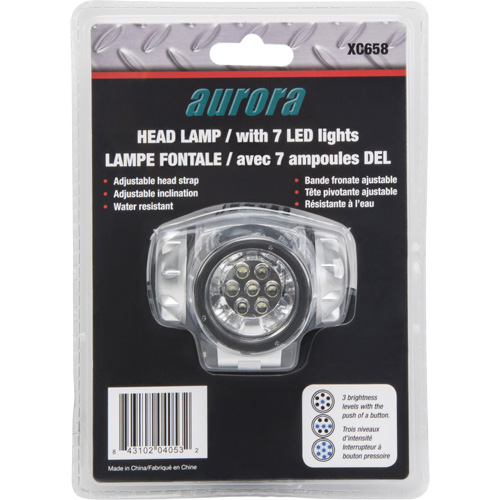 Lampe frontale, DEL, 28 lumens, 20 hres de fonctionnement, piles AAA OSI Industrial Sales