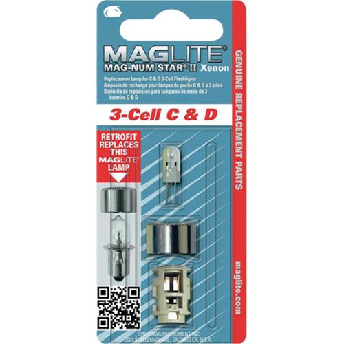 Ampoule de rechange pour lampe de poche &agrave; 3 piles C & D OSI Industrial Sales