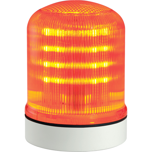 Streamline&reg; Modular Multifunctional LED Beacons, Continuous/Flashing/Rotating, Amber OSI Industrial Sales