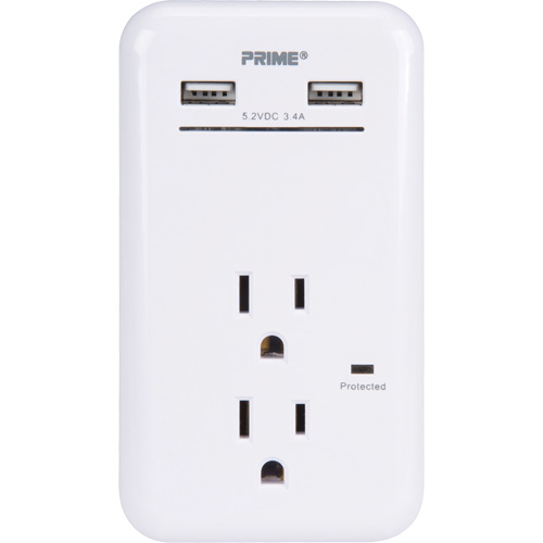 Prime&reg; USB Charger with Surge Protector OSI Industrial Sales