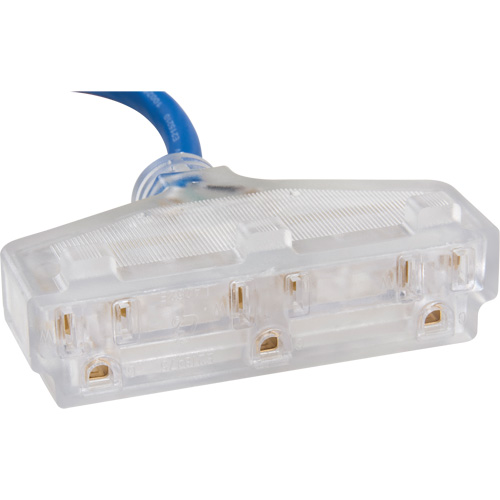 Cordon rallonge en caoutchouc TPE avec indicateur lumineux, Toutes saisons, SJEOW, AWG 14/3, 15 A, 3 prise(s), 25' OSI Industrial Sales