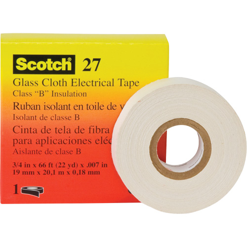 Scotch&reg; 27 Glass Cloth Electrical Tape, 12 mm (1/2") W x 20 m (66') L OSI Industrial Sales