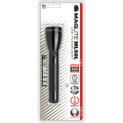 Lampe de poche, DEL, 490 lumens, Piles C OSI Industrial Sales
