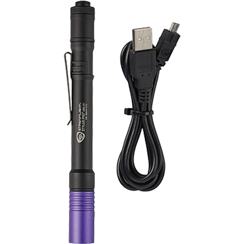 Lampe stylo UV avec port de recharge micro USB Stylus Pro, DEL, Corps en Aluminium, piles Rechargeable, Compris OSI Industrial Sales