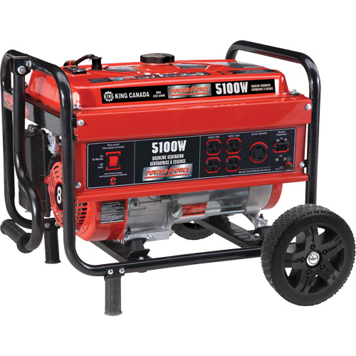 G&eacute;n&eacute;ratrice avec ensemble de roues, 5100 W de surtension, 4000 W nominale, 120 V/240 V, R&eacute;servoir de 15 L OSI Industrial Sales