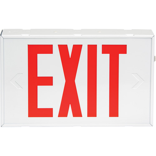 Exit Sign, LED, Battery Operated/Hardwired, 12-1/5" L x 7-1/2" W, English OSI Industrial Sales