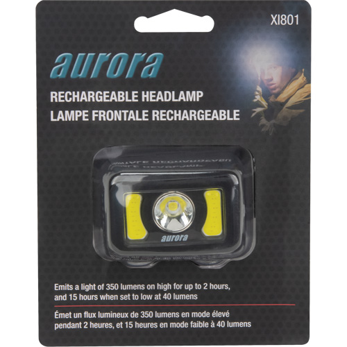 Headlamp, LED, 350 Lumens, 2 Hrs. Run Time, Rechargeable Batteries OSI Industrial Sales