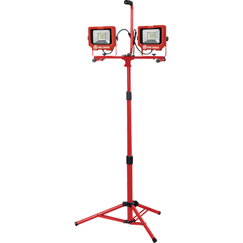 Twin Work Light with Tripod, LED, 40 W, 6000 Lumens, Aluminum Housing OSI Industrial Sales