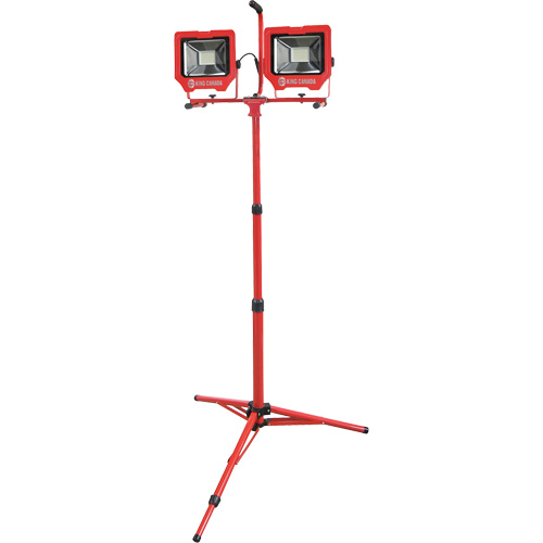 Baladeuses jumel&eacute;es avec tr&eacute;pied, DEL, 72 W, 8000 lumens, Boîtier en Aluminium OSI Industrial Sales