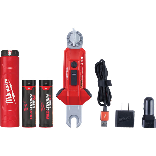 REDLITHIUM USB Utility Hot Stick Light, LED, Rechargeable Batteries, Aluminum OSI Industrial Sales