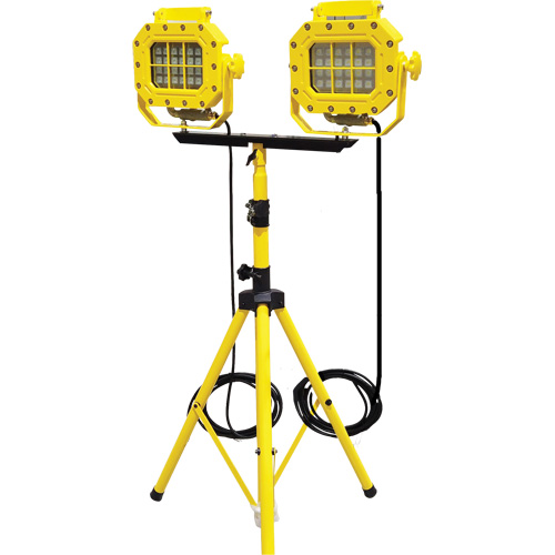 Explosion Proof Floodlight with Tripod, LED, 40 W, 5600 Lumens, Aluminum Housing OSI Industrial Sales