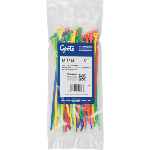 Nylon Cable Ties, 8" Long, 50 lbs. Tensile Strength OSI Industrial Sales
