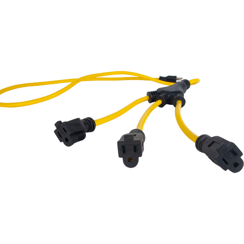 W-Style Power Adapter, Outdoor, STOW, 12/3 AWG, 15 A, 3 Outlet(s), 2' OSI Industrial Sales