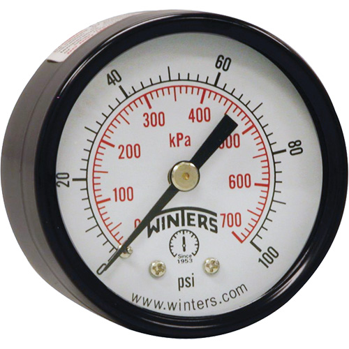Economy Pressure Gauge, 2" , 0 - 160 psi, Back Mount, Analogue OSI Industrial Sales