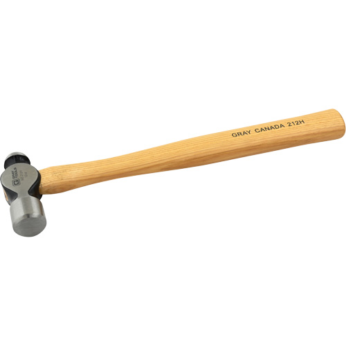Ball Pein Hammer, 12 oz. Head Weight, Plain Face, Wood Handle OSI Industrial Sales