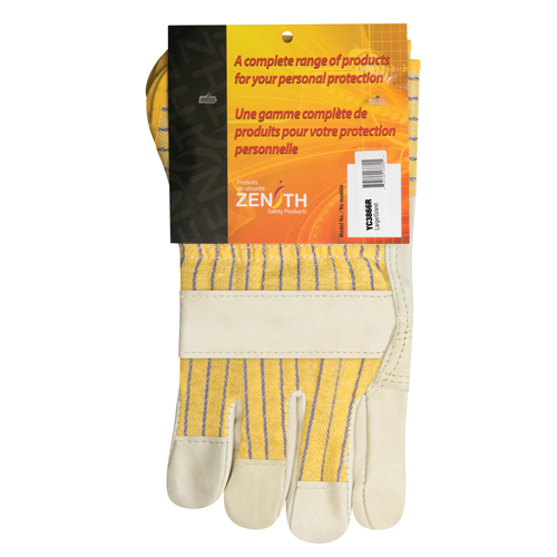 Fitters Patch Palm Gloves, Large, Grain Cowhide Palm, Cotton Inner Lining OSI Industrial Sales