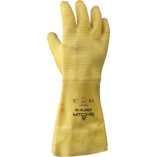 Gants pour usage g&eacute;n&eacute;ral 67NFW, 10/Grand, R&ecirc;vetement Latex de caoutchouc, Enveloppe en Coton OSI Industrial Sales