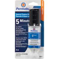 PermaPoxy 5 Minute General Purpose Epoxy, 29.5 ml, Epoxy, Two-Part, Clear OSI Industrial Sales