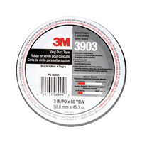 3903 Vinyl Duct Tape, 1245 mm (49") W x 46 m (151') L, 6.5 mils, Black OSI Industrial Sales