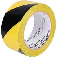 Hazard Warning Tape 766, 50.8 mm (2") x 33 m (108'), Black/Yellow OSI Industrial Sales