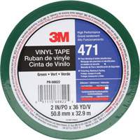 471 Vinyl Tape, 50.8 mm (2") W x 32.9 m (108') L, 5.2 mils, Green OSI Industrial Sales