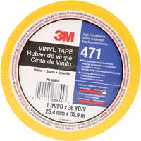 471 Vinyl Tape, 25.4 mm (1") W x 32.9 m (108') L, 5.2 mils, Yellow OSI Industrial Sales