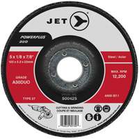 Powerplus DUO Cutting/Grinding Wheel, 4-1/2" x 1/8", 7/8" Arbor, Type 27, A30DUO Grit OSI Industrial Sales