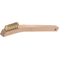 Brosses de grattage &agrave; petit manche, garnissage en V, Laiton, 3 x 7 rangs de fils, Longueur 7-7/8" OSI Industrial Sales