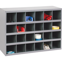 Steel Storage Bin Cabinet, 33-3/4" W x 12" D x 23-7/8" H, Grey OSI Industrial Sales