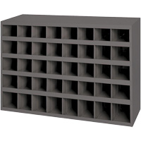 Steel Storage Bin Cabinet, 33-3/4" W x 8-1/2" D x 22-1/4" H, Grey OSI Industrial Sales