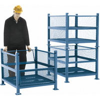 Open Mesh Containers, 2 Drop Gates, 2500 lbs. Capacity, 34.5" W x 40.5" D x 32.25" H OSI Industrial Sales