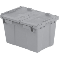 Flipak&reg; Polyethylene Plastic (PE) Distribution Containers, 15.2" x 10.9" x 9.7", Grey OSI Industrial Sales