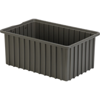 Contenants Divider Box, Poly&eacute;thyl&egrave;ne, 16,5" la x 10,9" p x 7" h, Gris OSI Industrial Sales