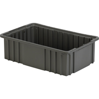 Contenant Divider Box, Poly&eacute;thyl&egrave;ne, 16,5" la x 10,9" p x 5" h, Gris OSI Industrial Sales