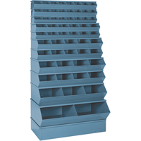 Sectional Bin Units, 100 lbs. Cap., 37" W x 8" D x 4-1/2" H, Blue OSI Industrial Sales