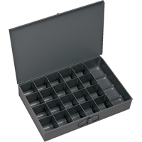 Boîtes &agrave; fond courb&eacute;, Acier, 21 compartiments, 13-3/8" la x 9-1/4" p, 2" h, Gris OSI Industrial Sales