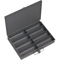 Boîtes &agrave; fond courb&eacute;, Acier, 8 compartiments, 13-3/8" la x 9-1/4" p, 2" h, Gris OSI Industrial Sales