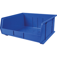 Plastic Bin, 16-1/2" W x 11" H x 18" D, Blue OSI Industrial Sales