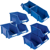 Stack & Hang Bin, 7-7/8" W x 7" H x 17-11/16" D, Blue OSI Industrial Sales