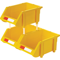 Bac empilable & &agrave; suspendre, 4-13/16" la, 3-3/16" h x 7-1/8" p, Jaune OSI Industrial Sales