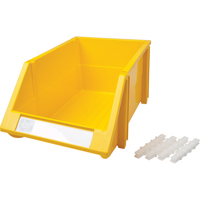 Bac empilable & &agrave; suspendre, 8-3/16" la, 6-3/16" h x 14" p, Jaune OSI Industrial Sales
