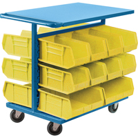 Bin Cart with Bins, Double-sided, 20 bins, 24" W x 38-1/2" D x 36-1/2" H OSI Industrial Sales