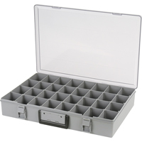 Compartment Case, Plastic, 32 Slots, 18-1/2" W x 13" D x 3" H, Grey OSI Industrial Sales