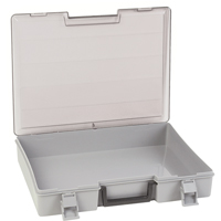Compartment Case, Plastic, 15-1/2" W x 11-3/4" D x 2-1/2" H, Grey OSI Industrial Sales