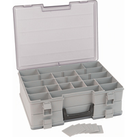 Compartment Case, Plastic, 48 Slots, 15-1/2" W x 11-3/4" D x 5" H, Grey OSI Industrial Sales