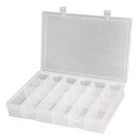 Compact Polypropylene Compartment Cases, 11" W x 6-3/4" D x 1-3/4" H, 18 Compartments OSI Industrial Sales