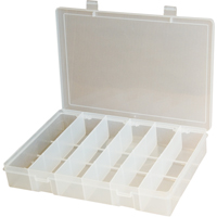 Compact Polypropylene Compartment Cases, 11" W x 6-3/4" D x 1-3/4" H, 6 Compartments OSI Industrial Sales