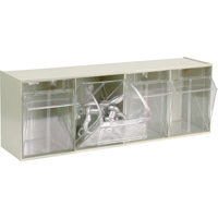 Tip-Out Bins Modular Storage System, 23-5/8" W x 6-5/8" D x 8-1/8" H, 4 Drawers OSI Industrial Sales